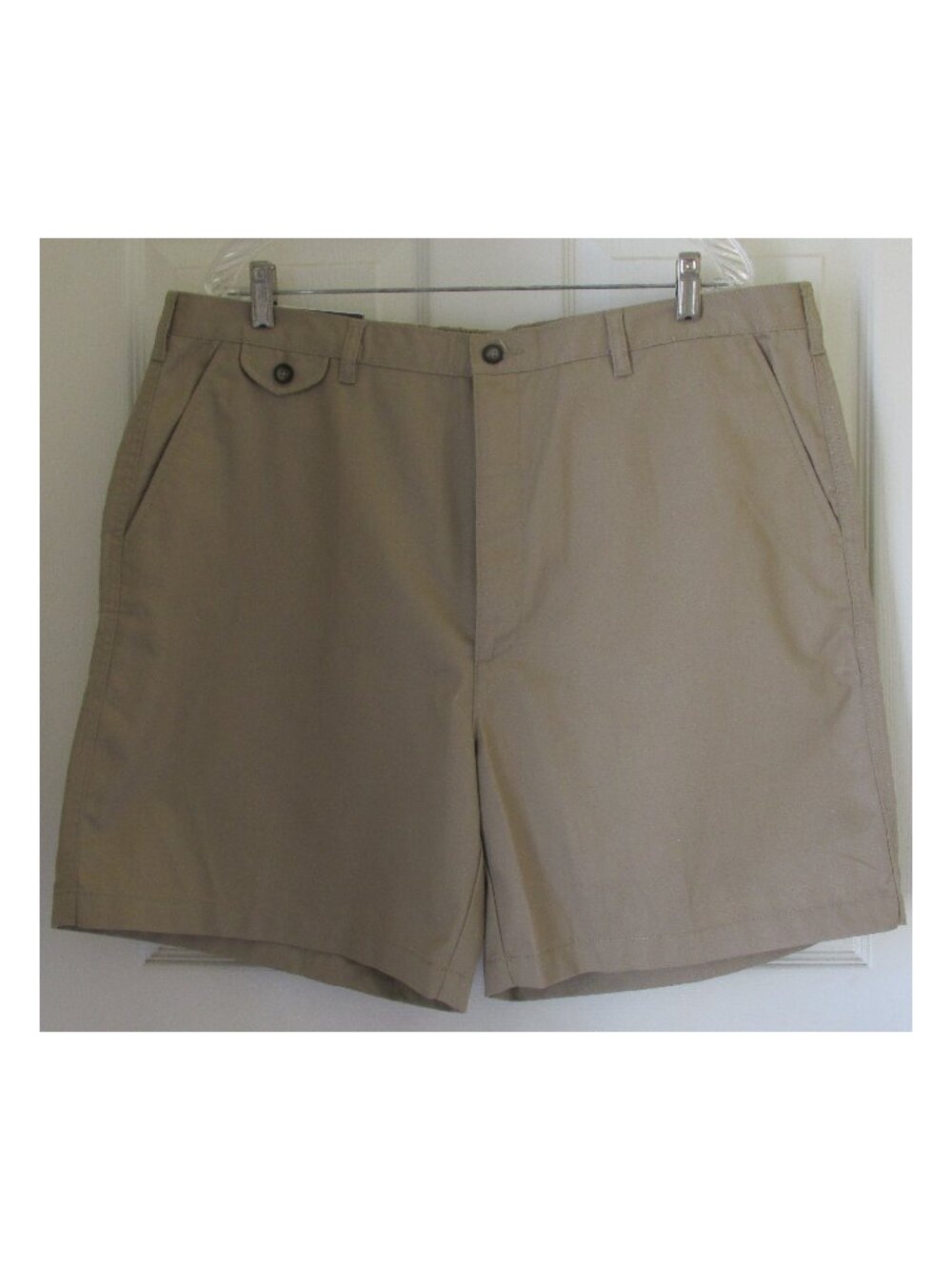 TownCraft Men's Chino Shorts Tan Size 42 Elastic Back - New With Tags